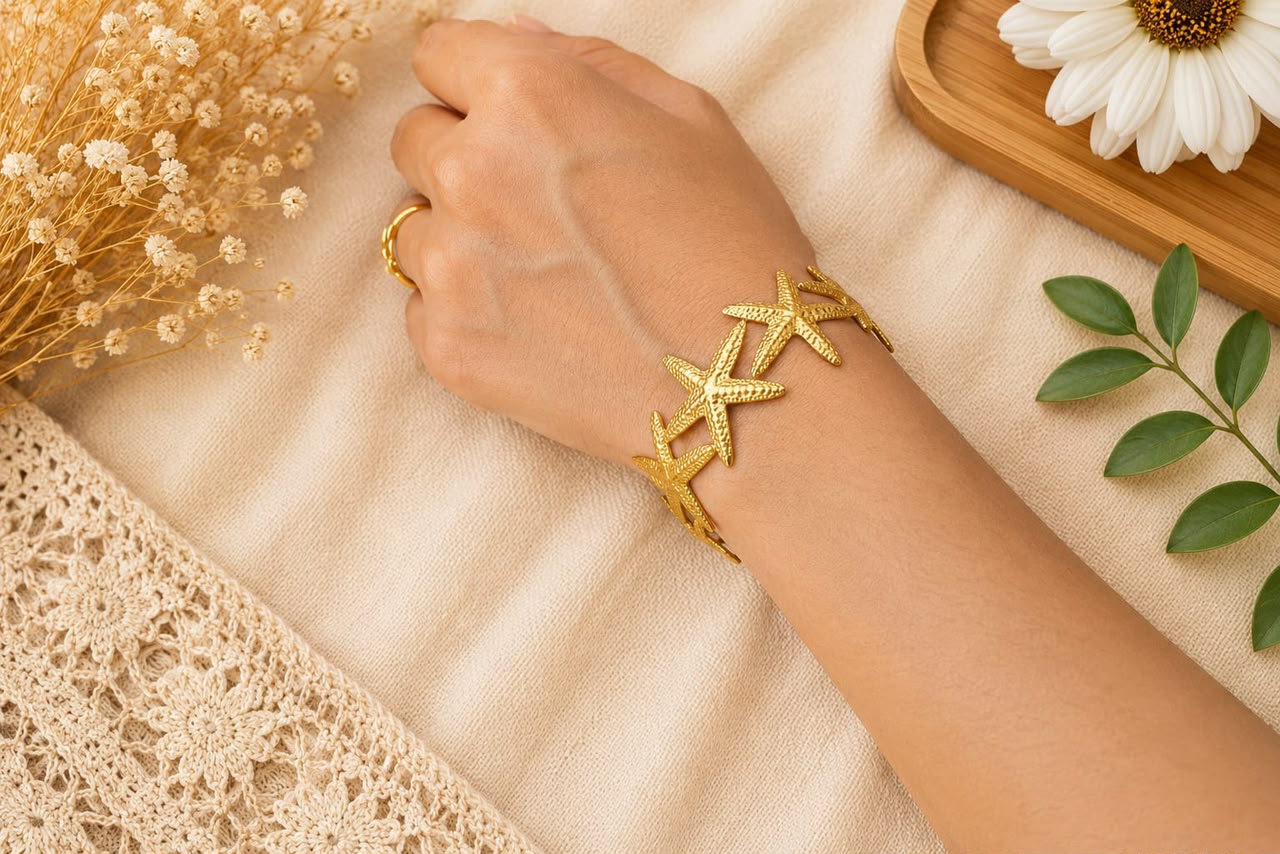 Gold Starfish Bracelet